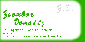 zsombor domsitz business card